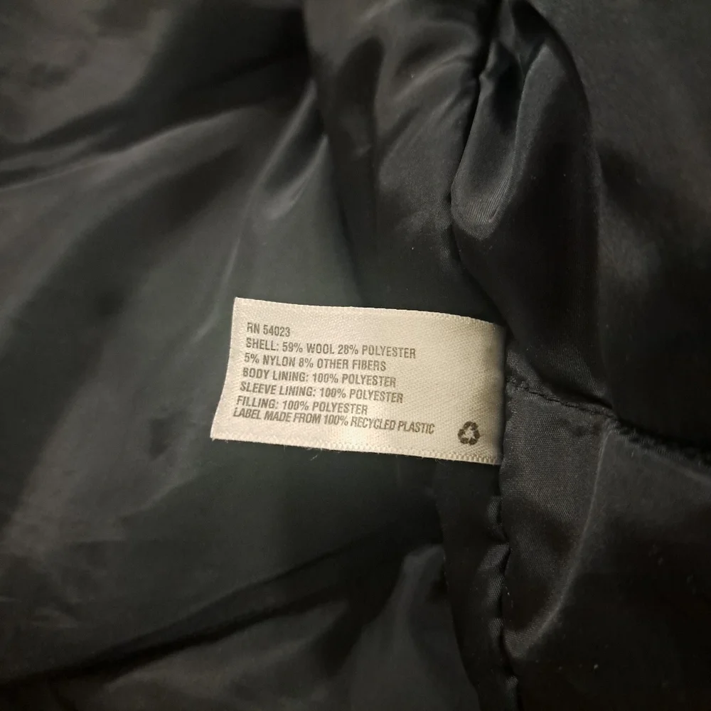 Gap Grayish Black Wool Blend Double-Breasted Peacoat Men's Size XL